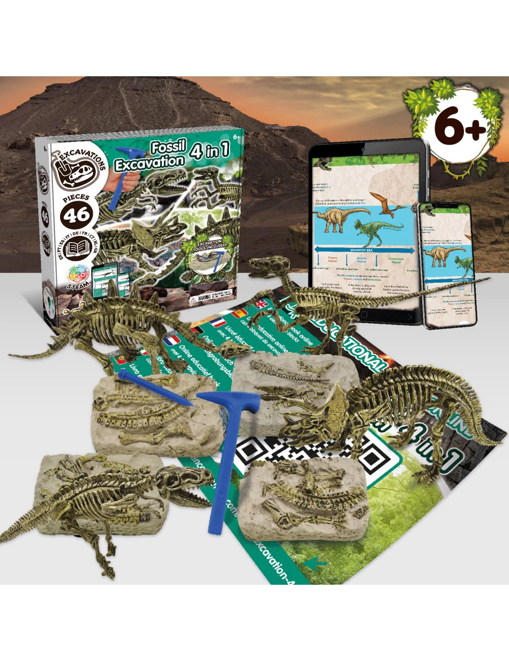 Science4You Fossiili Dinosaurus Kaivaussetti 4 in 1 - Image 5