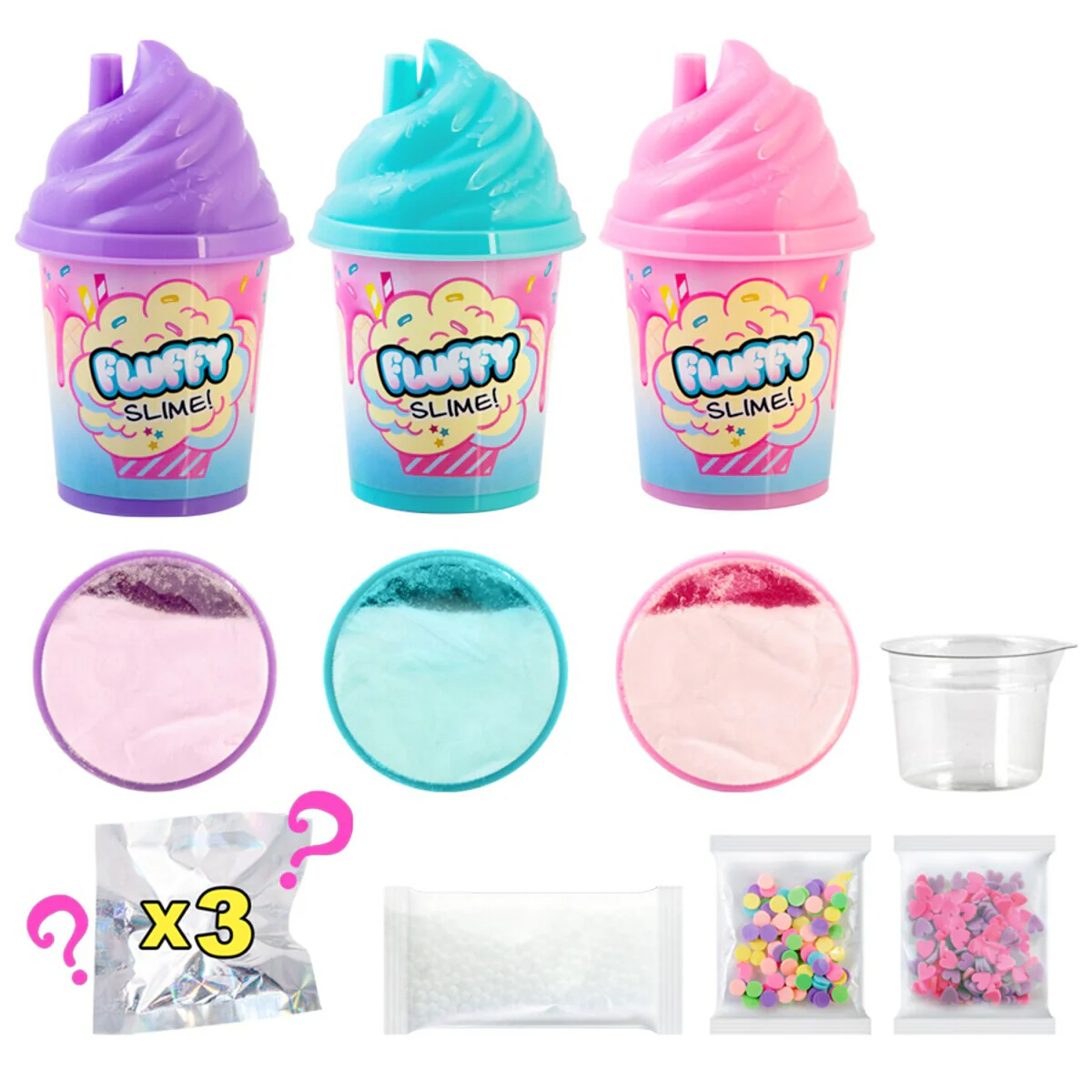 So Slime Slime Shaker Fluffy Tee Lima 3 Pack - Image 2