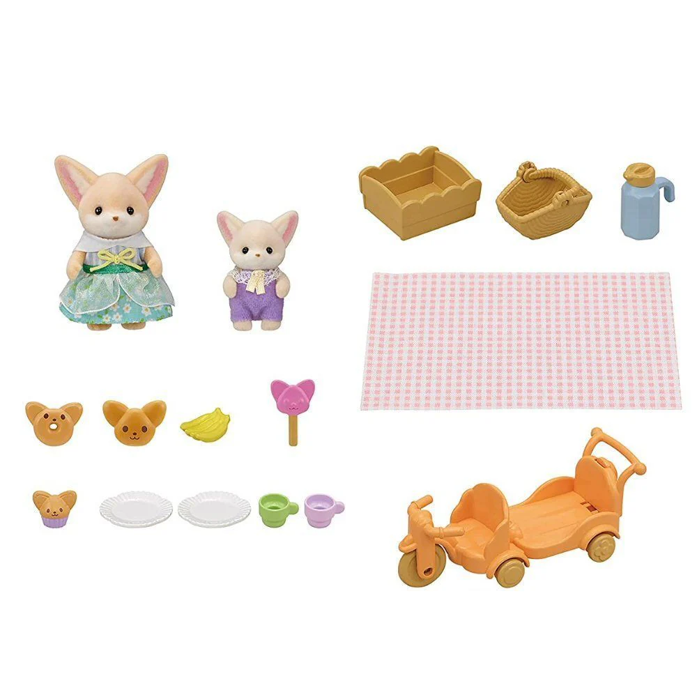 Sylvanian Families 5698 Aurinkoinen Piknik Setti, Aavikkokettusisko ja Vauva - Image 3