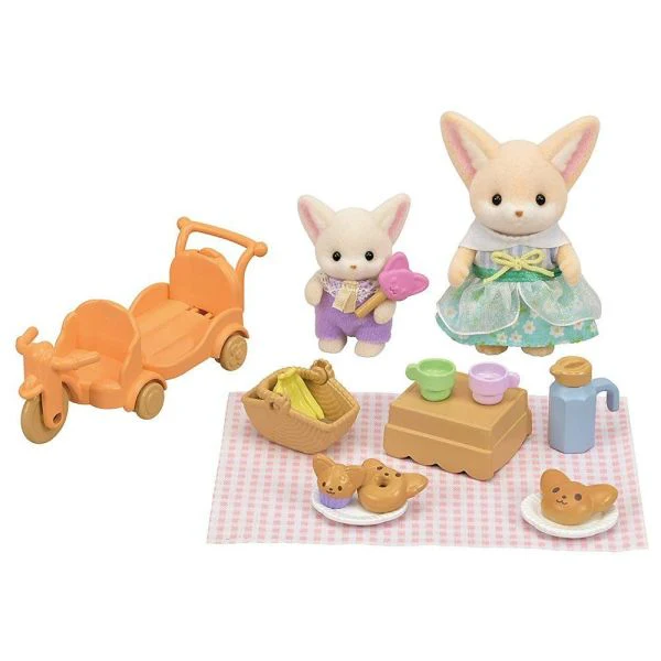 Sylvanian Families 5698 Aurinkoinen Piknik Setti, Aavikkokettusisko ja Vauva - Image 4