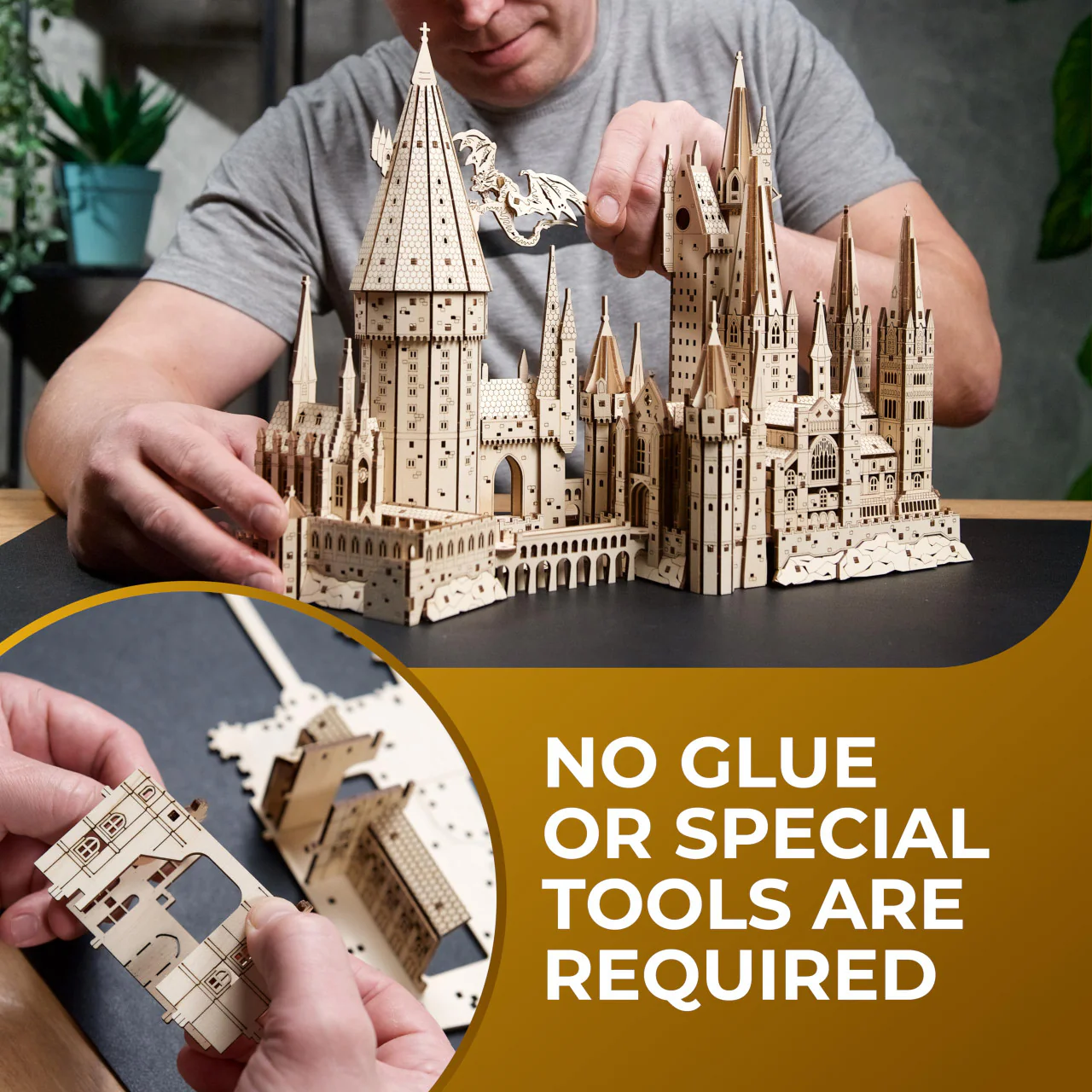 Ugears Rakennussarja Harry Potter Hogwarts Castle - Image 2