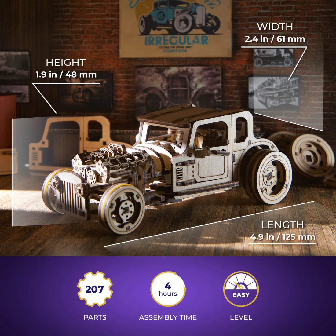 Ugears Hot Rod Furious Mouse - Image 2