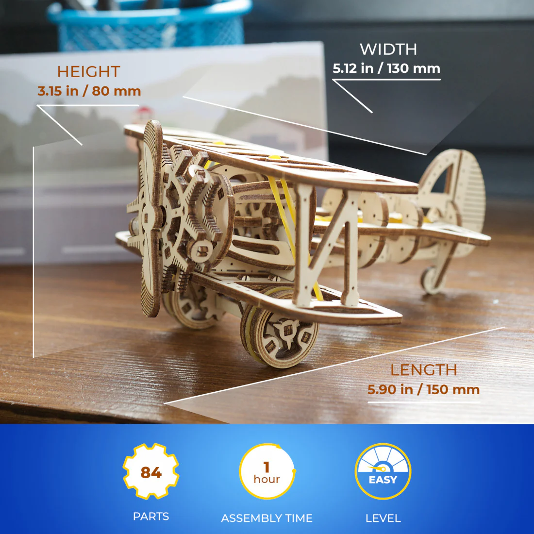 Ugears Mini- Biplane - Image 4