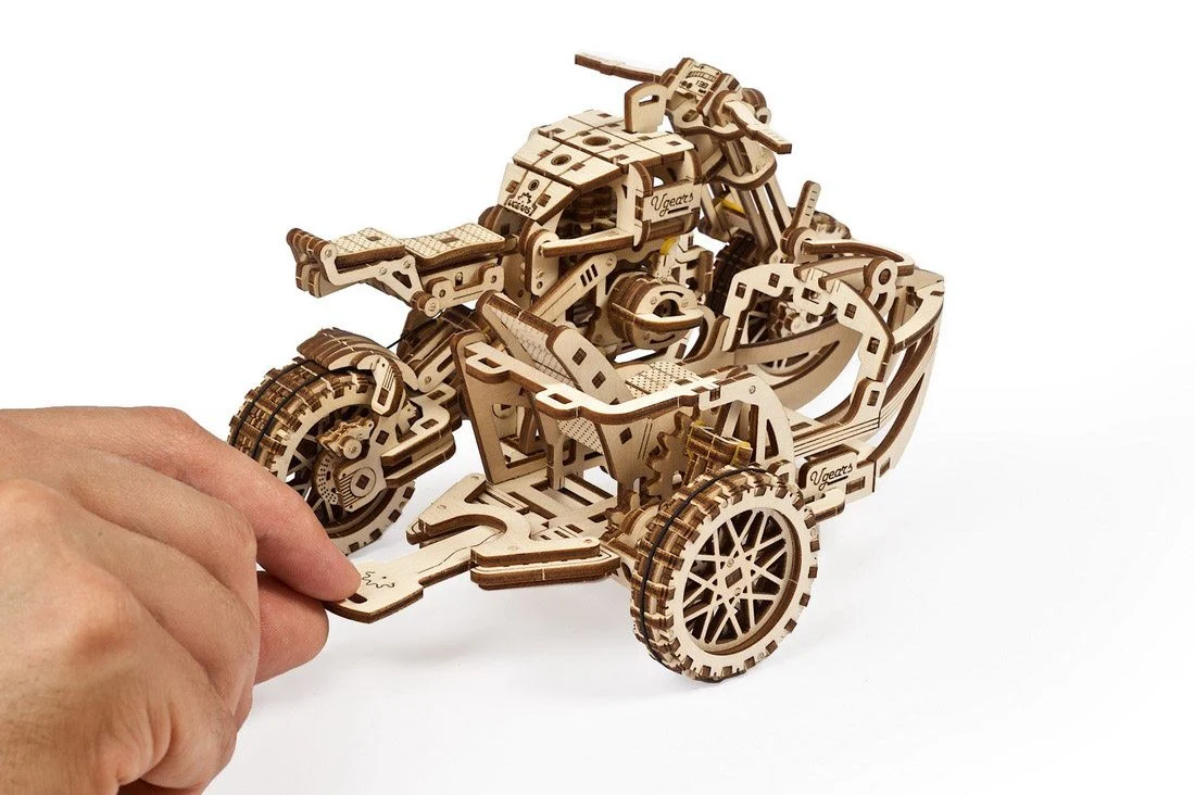 Ugears Scrambler UGR-10 With Sidecar - Image 4