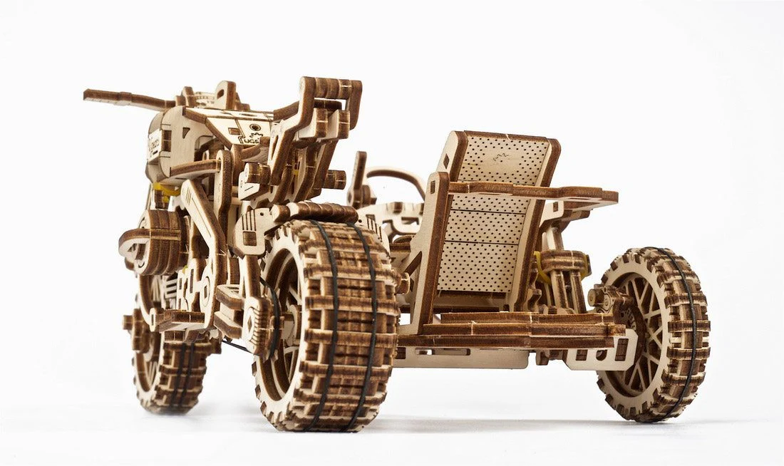 Ugears Scrambler UGR-10 With Sidecar - Image 6