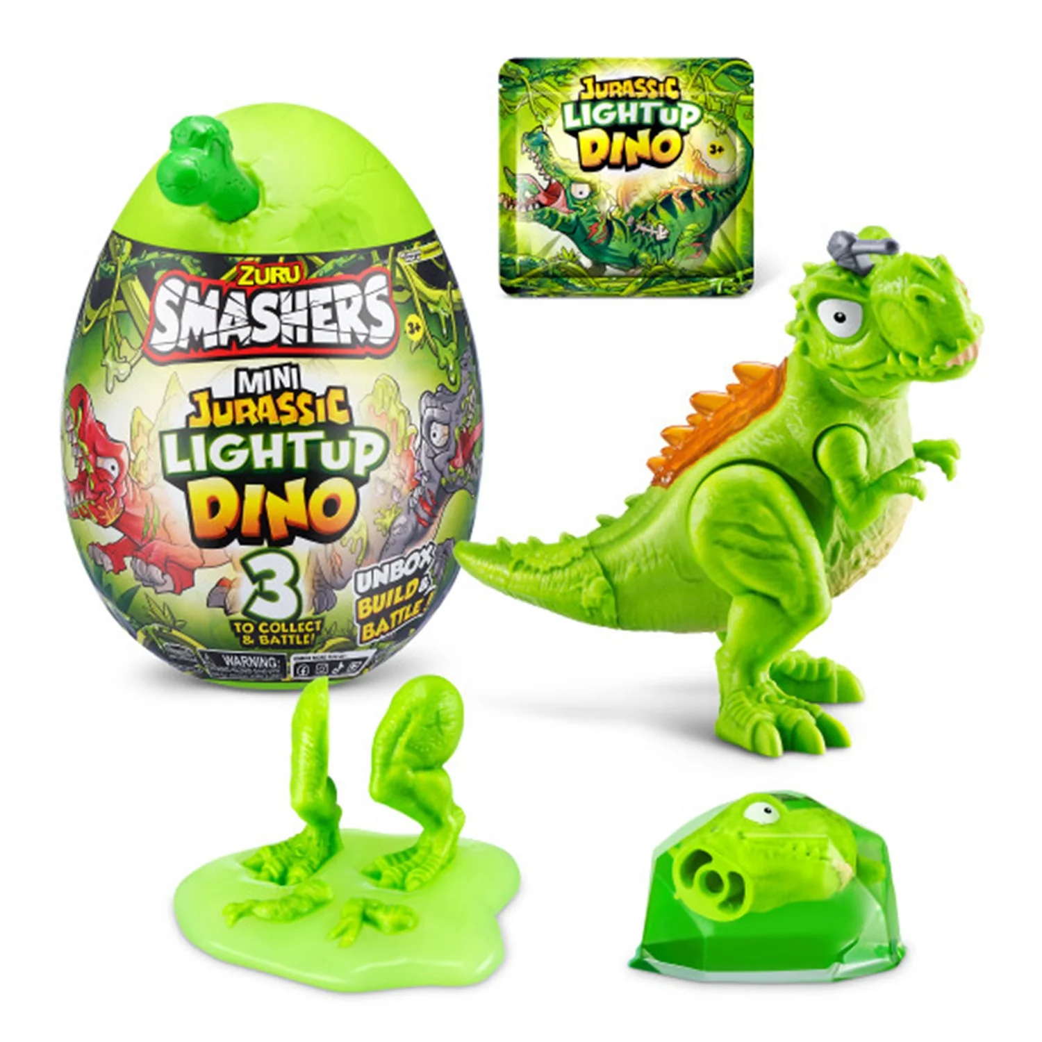 Zuru Smashers Mini Jurassic Light Up Dino - Image 5