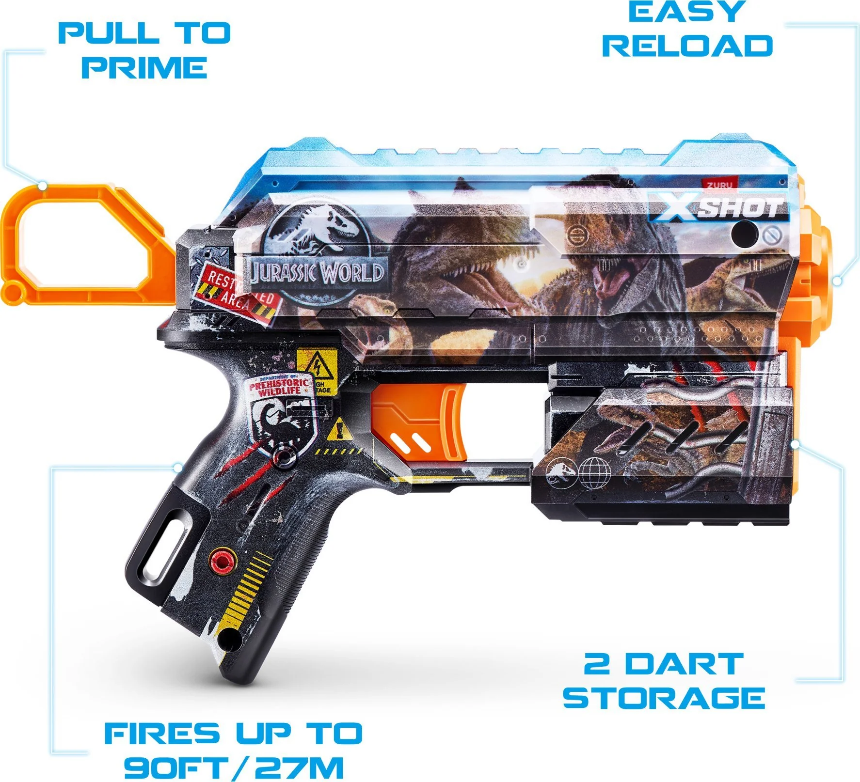 ZURU X-Shot Skins Jurassic World Vaahtoammusase ja Ammukset - Image 4